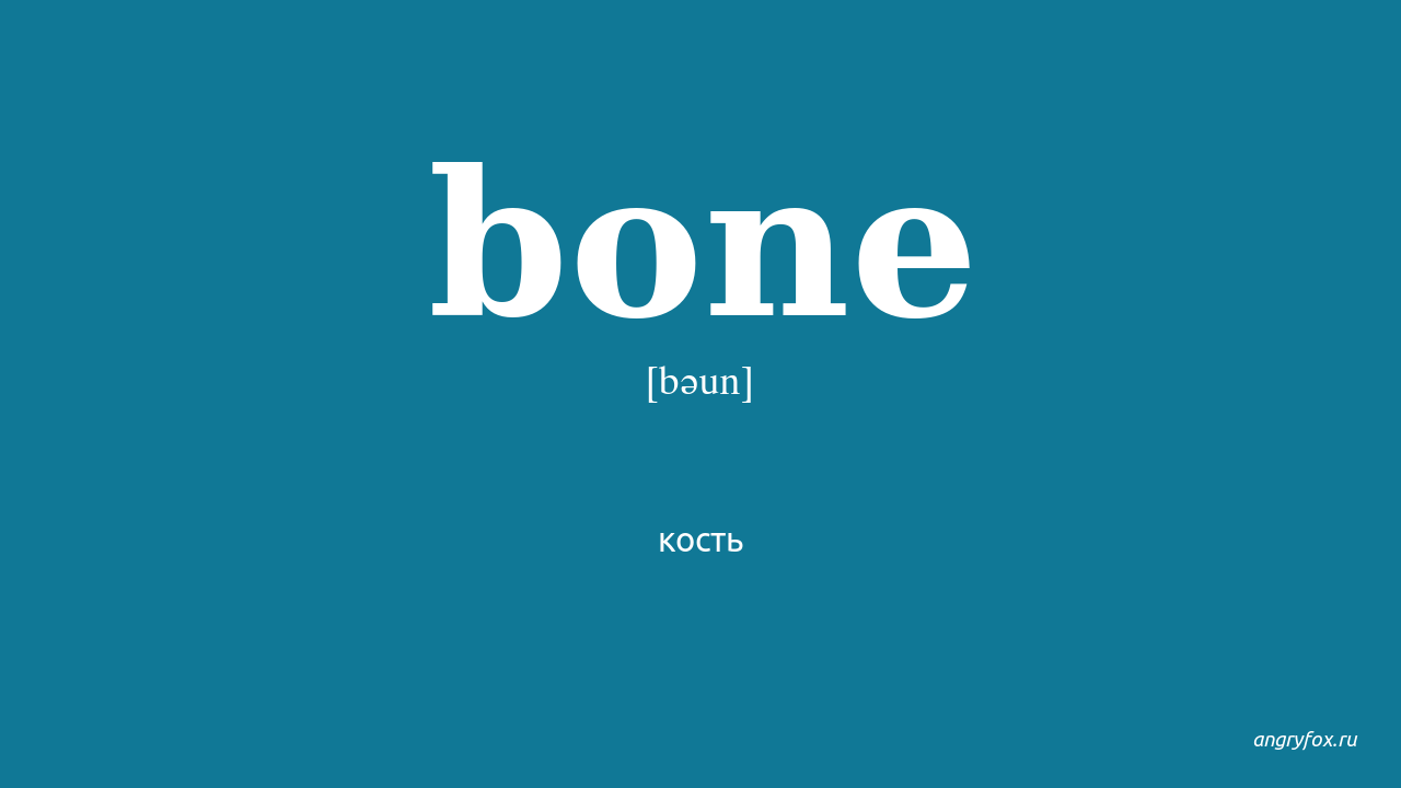 Bones перевод