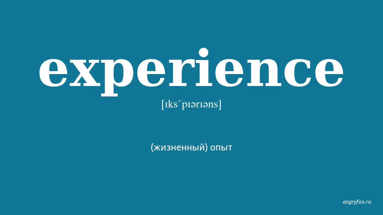 Experience