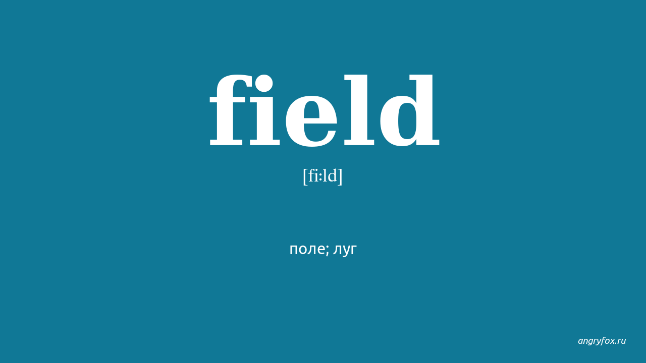 Field перевести